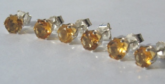 citrine silver stud earrings from crimeajewel
